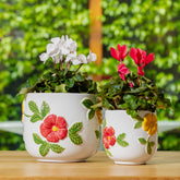 Twin Bloom Round Pot