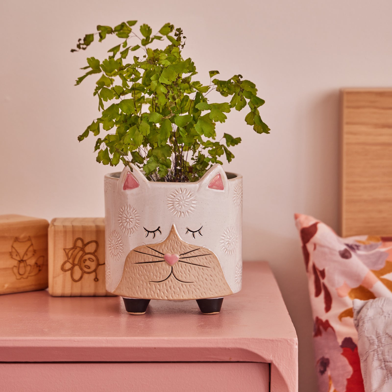 cat pot plant Cat Ornamental Pot – Northcote Pottery