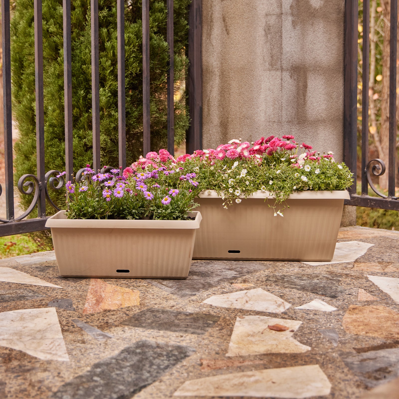 trough planter self watering Ribbed Self-Watering Trough – Northcote Pottery