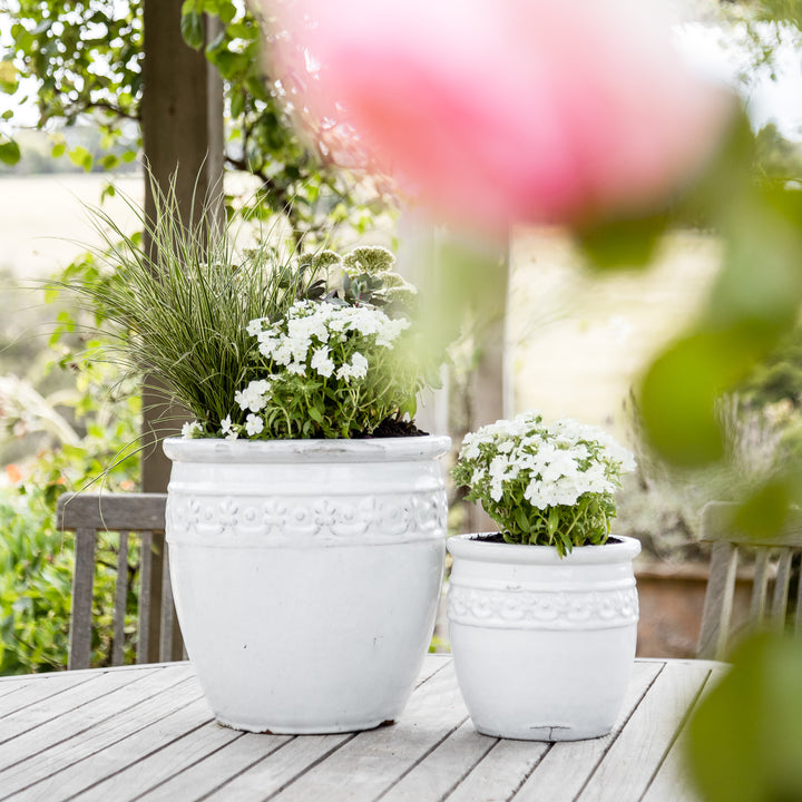 Studded Glazed Pot