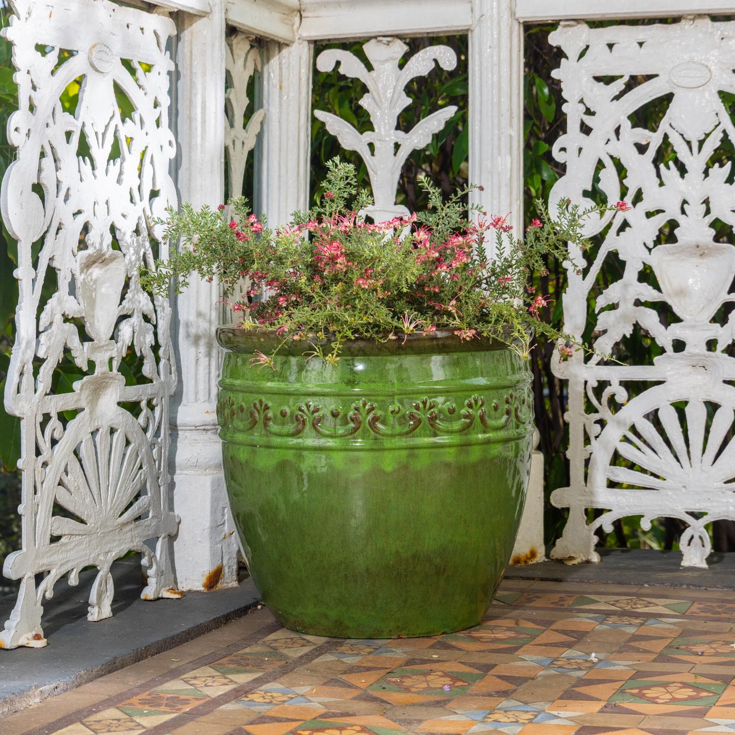 Studded Glazed Pot