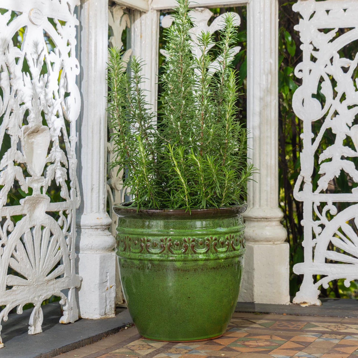 Studded Glazed Pot