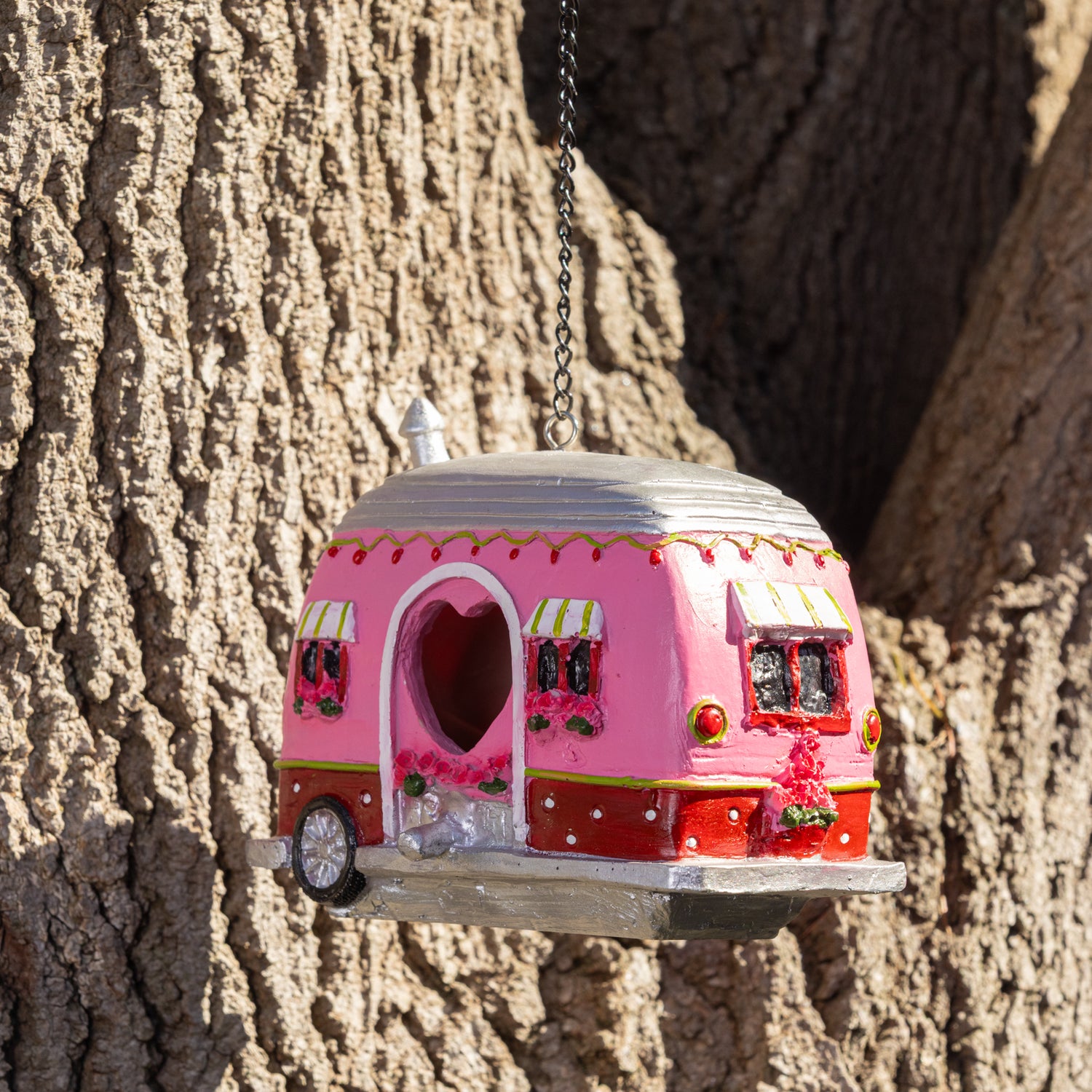 Pink Caravan Hanging Bird House