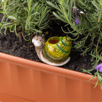 Terracotta Snail Self-Watering Garden Pot Reservoir Stake