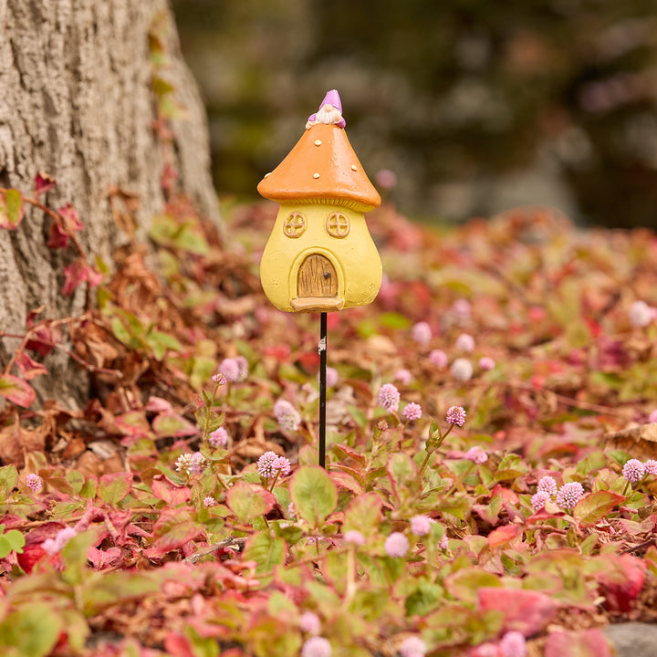 Fairy House with Gnome Decorative Garden Stake