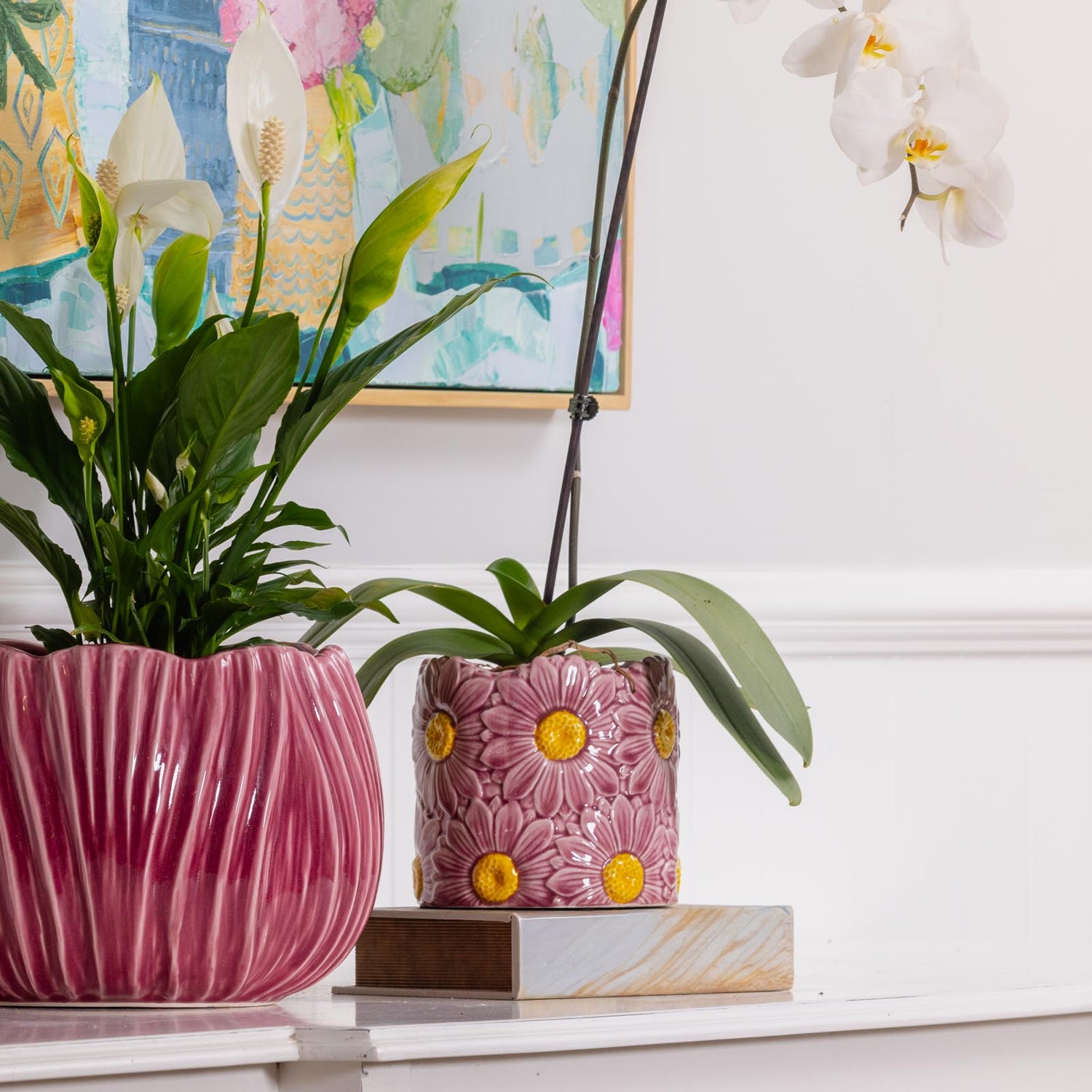 Daisy Cylinder Pot