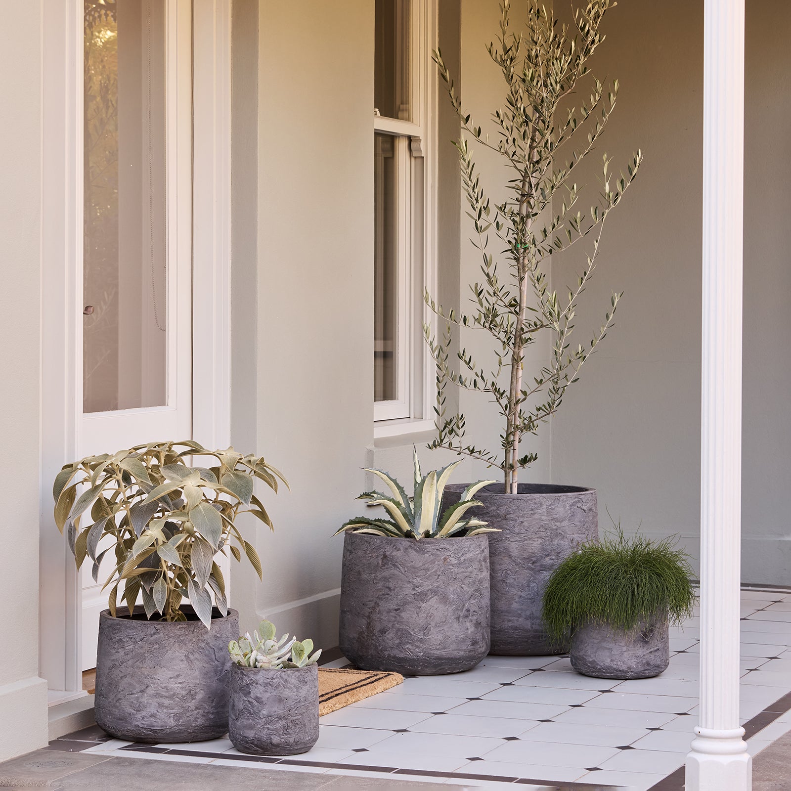 mod pots and plants Modstone Cylinder Pot – Northcote Pottery