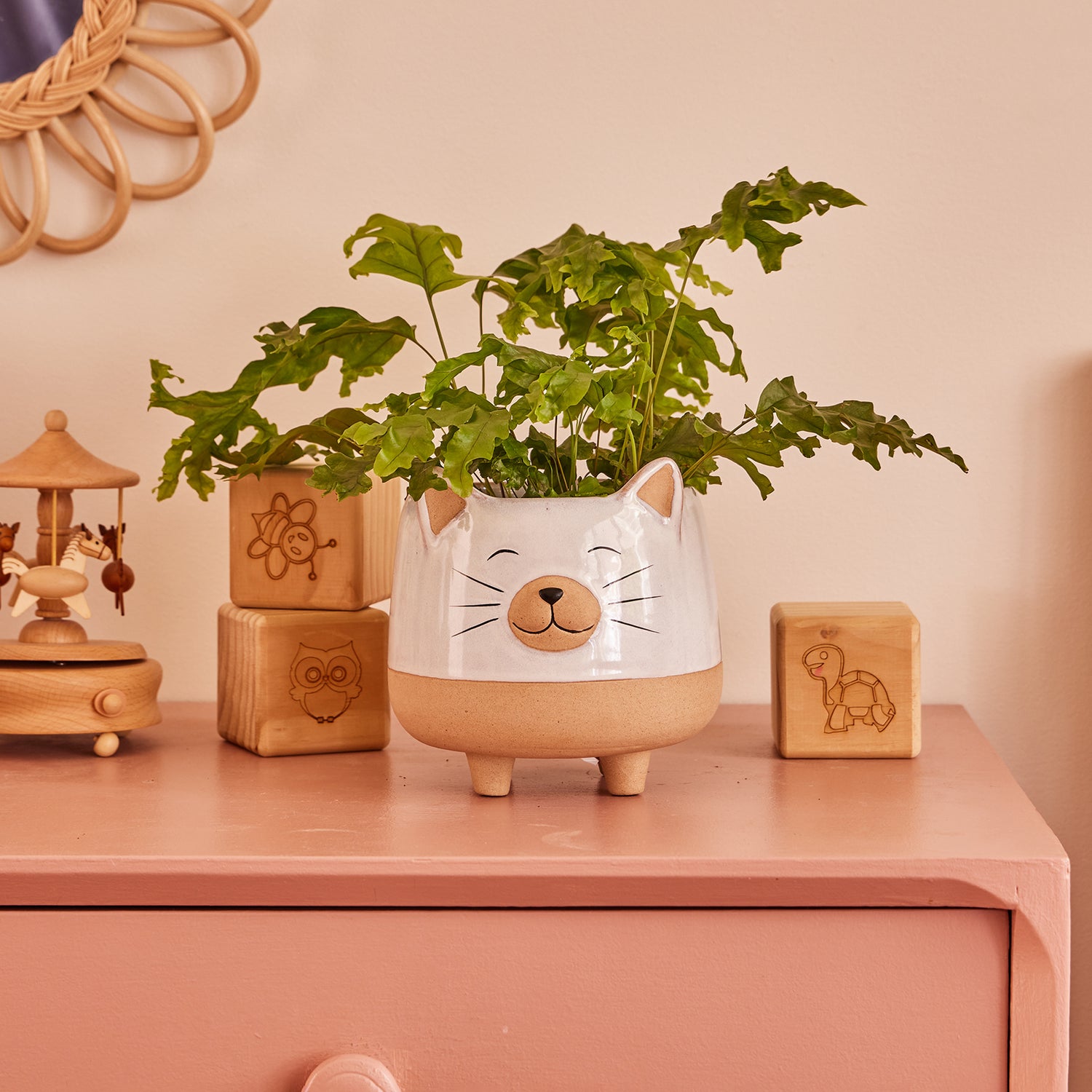 Happy Cat Ornamental Pot
