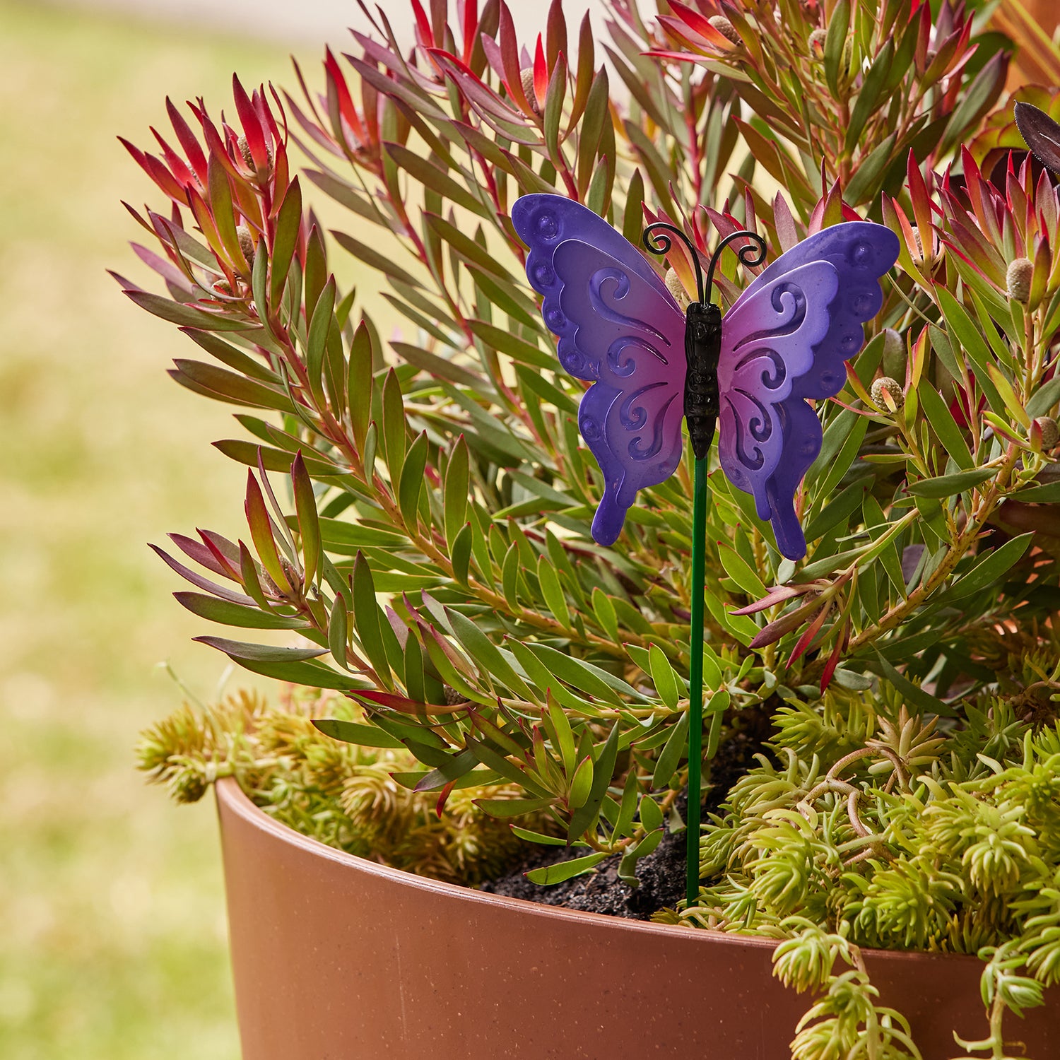 Purple Butterfly Garden Stake