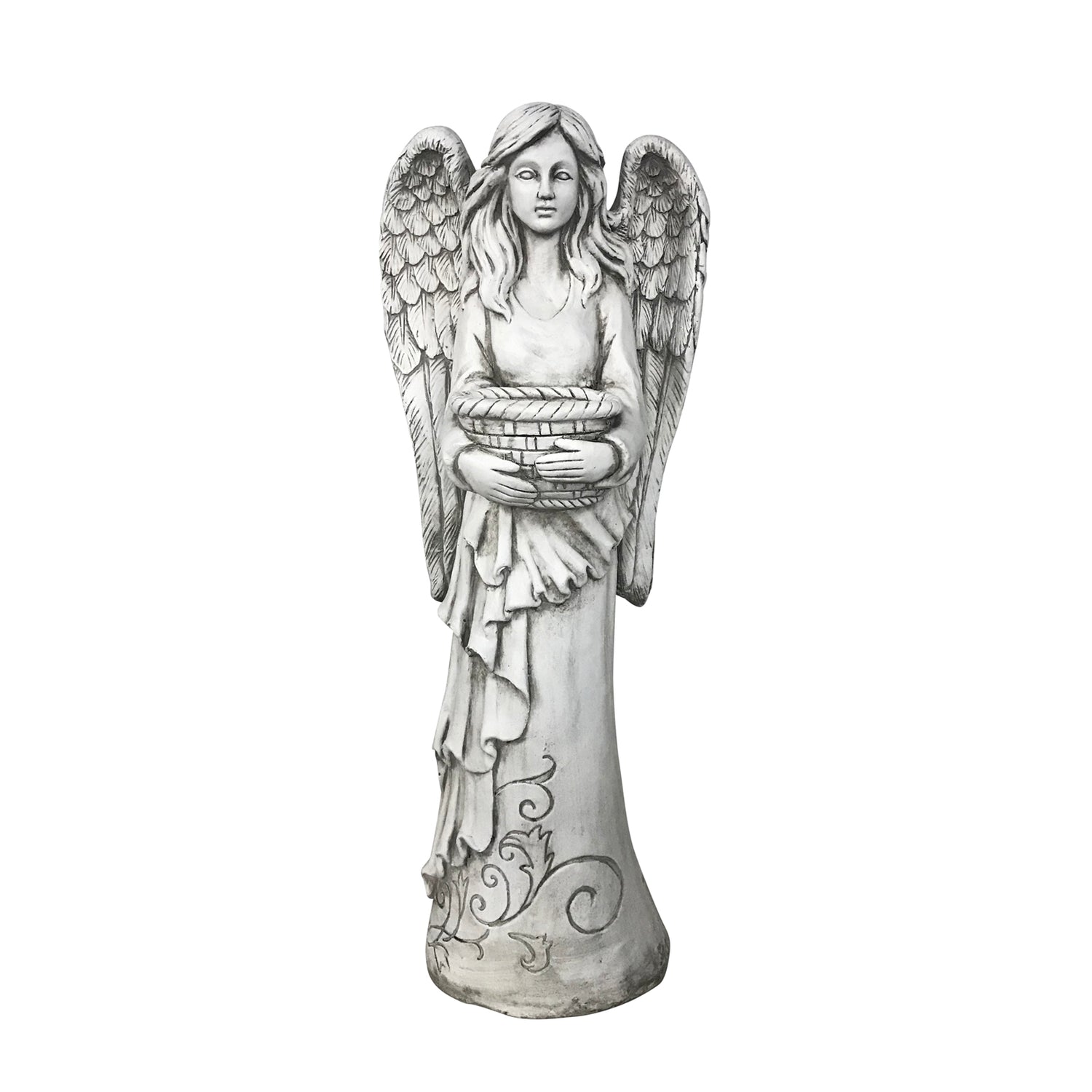 Angel with Water Bowl Statue