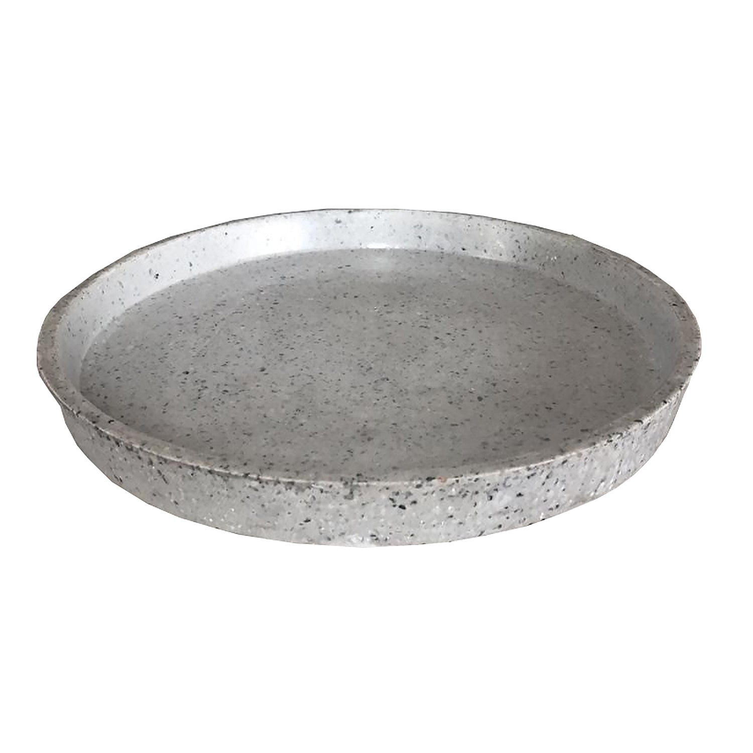Polished Cement Round Saucer